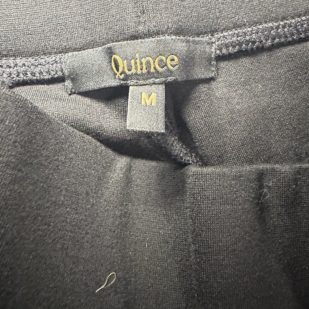 Quince Ultra Stretch Ponte Kick Flare Black Pants Size Medium. - Picture 5 of 7